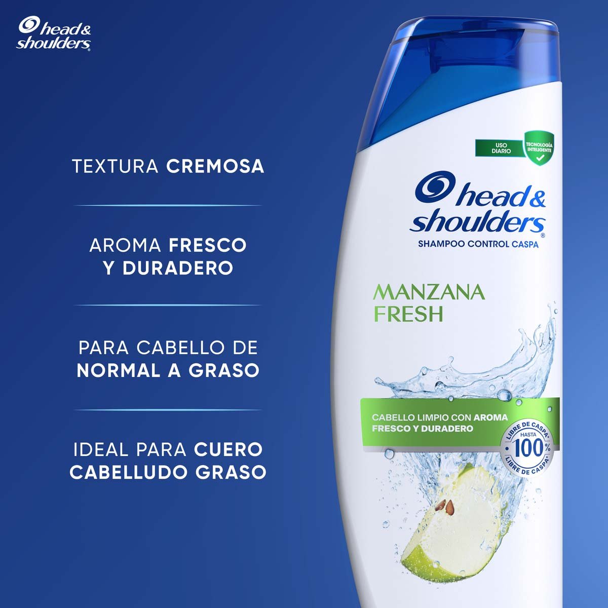 Head & Shoulders Shampoo Manzana Fresh 375ml Anticaspa image number null