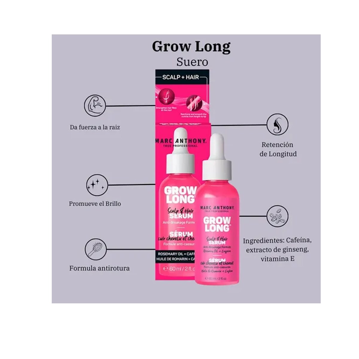 Marc Anthony Suero Capilar Y Para El Cuero Cabelludo Grow Long image number null