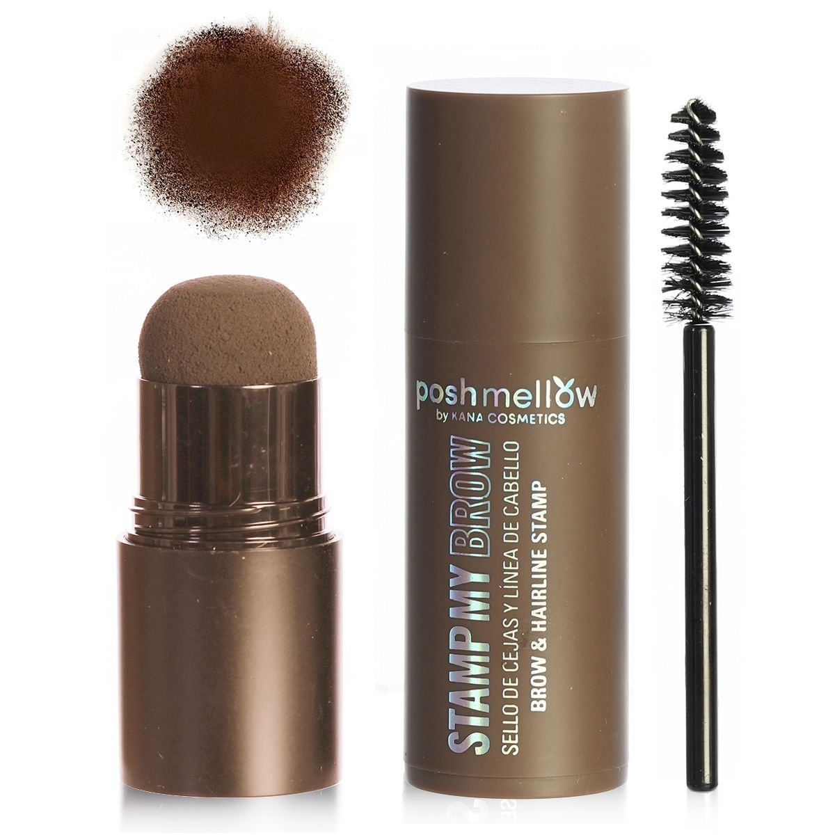 Poshmellow Brow Stamp Set Kit Estampado Cejas Dark Brown image number null