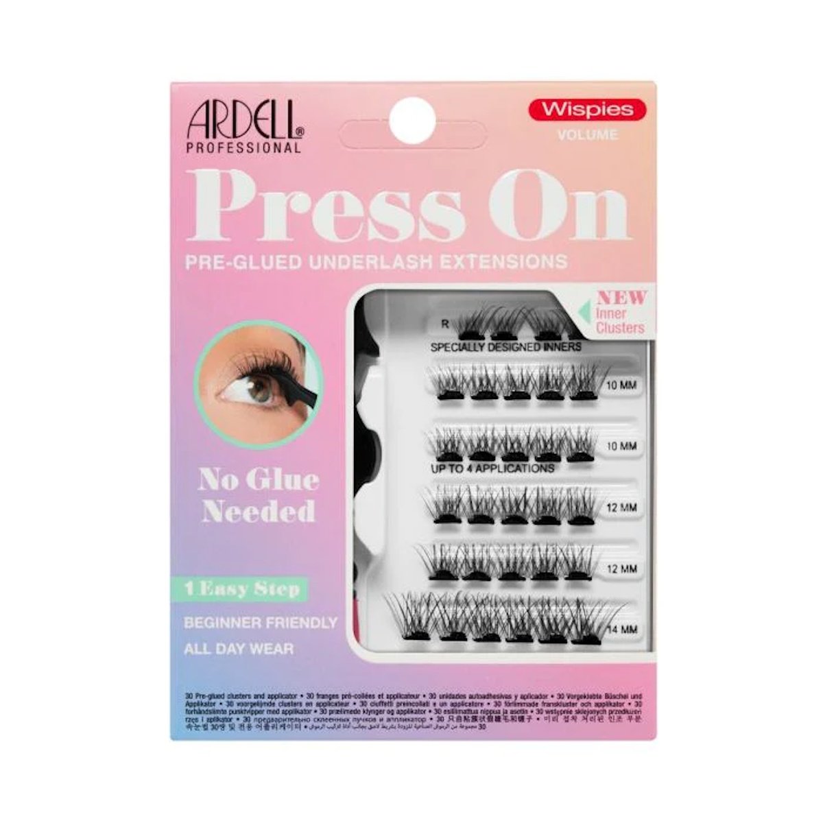 Ardell Pesta&ntilde;as Postizas Press On Pre Glued Underlash Extensions Wispies image number null