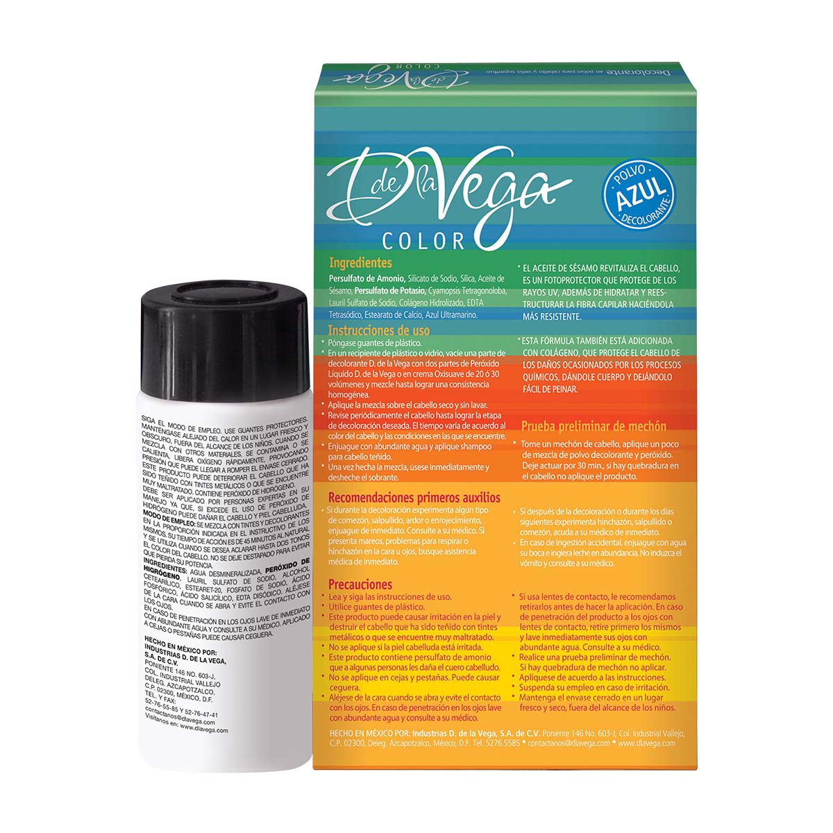 De La Vega Decolorante En Polvo 50g + 100ml Oxi Suave image number null