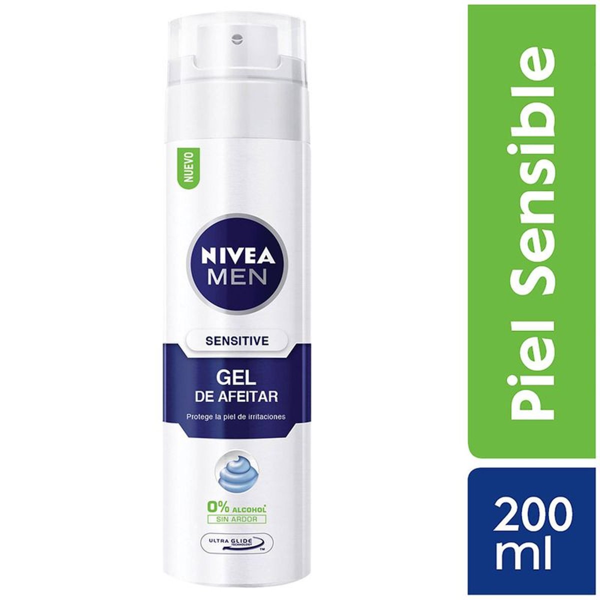 Nivea For Men Gel De Afeitar Sensitive 200ml Cuidado Piel Sensa image number null