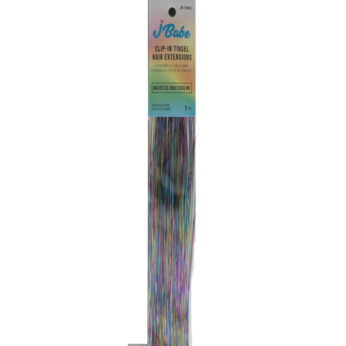 Jbabe Extensi&oacute;n Tinsel Multicolor Clip-in Reutilizable image number null