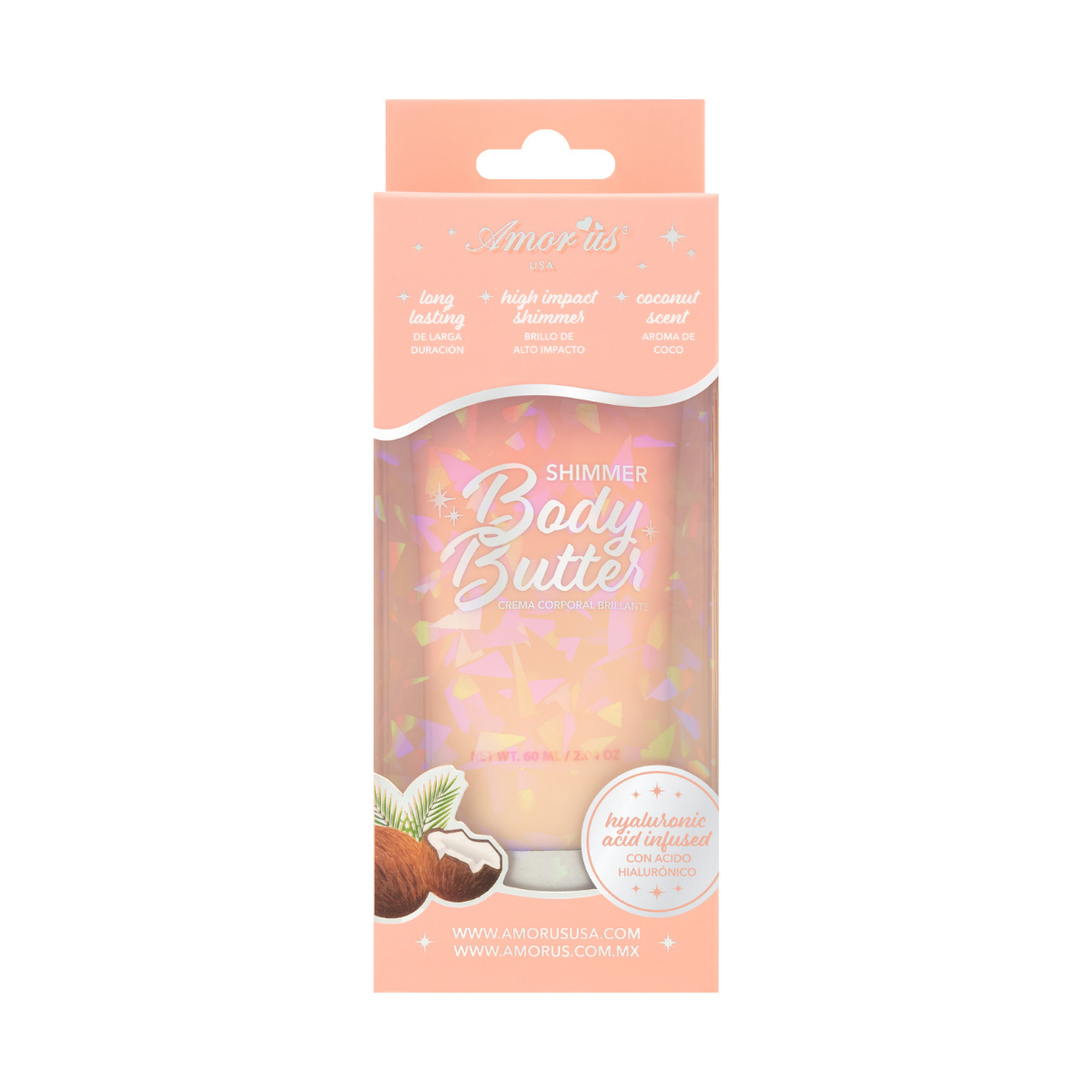 Amor Us Crema Corporal Brillante Con Aroma A Coco 60ml image number null