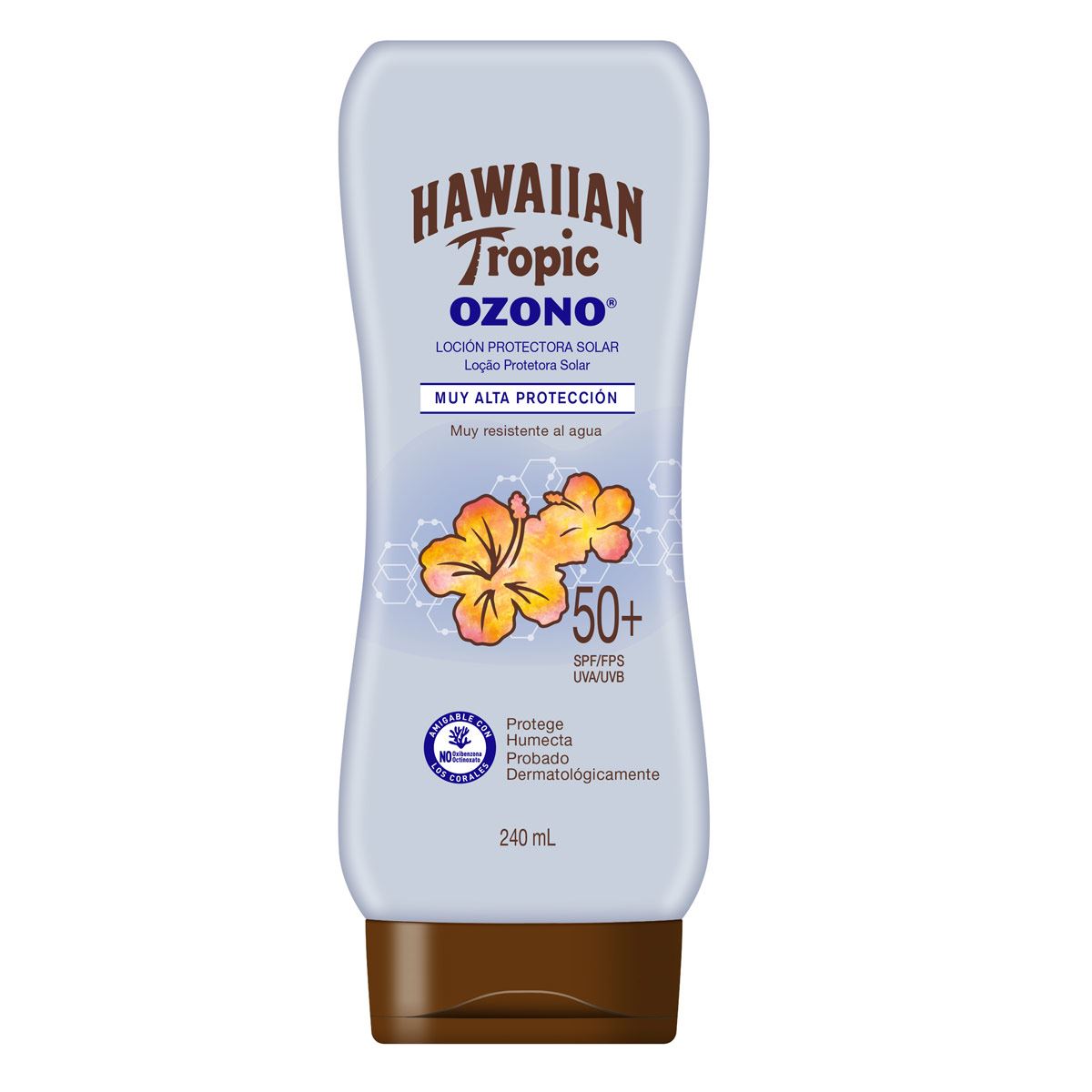 Protector Solar Hawaiian Tropic Ozono Fps 50+ Loci&oacute;n 240 Ml image number null