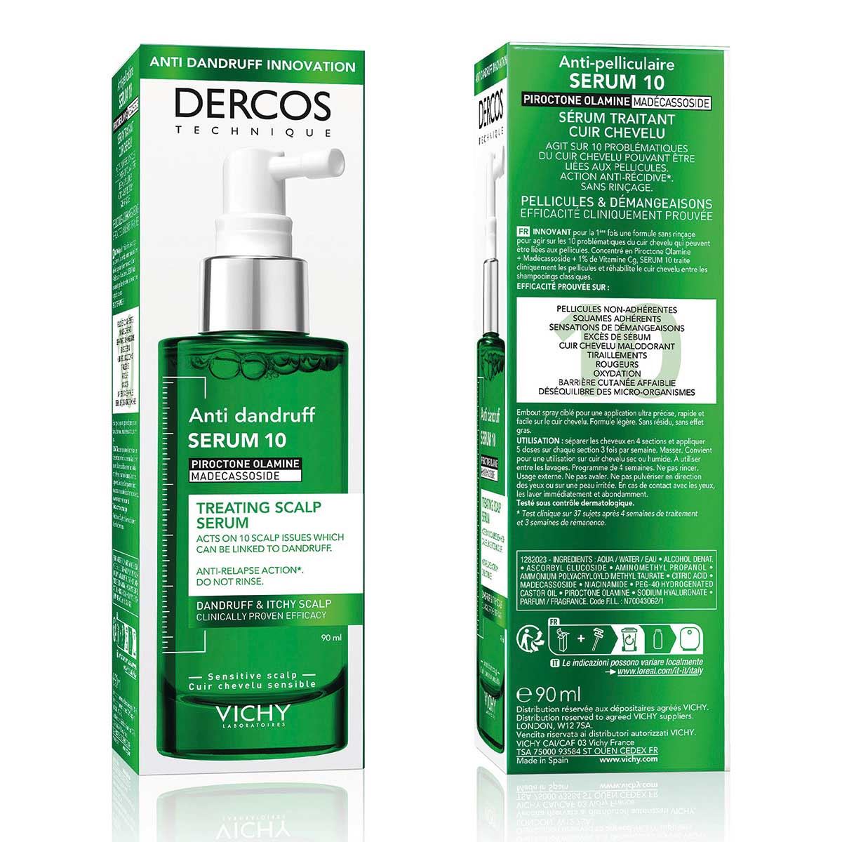 Vichy Dercos S&eacute;rum 10 Control Caspa 90ml image number null