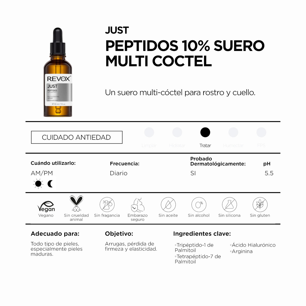 Revox B77 Just P&eacute;ptidos 10% Suero Multi Coctel 30 Ml image number null