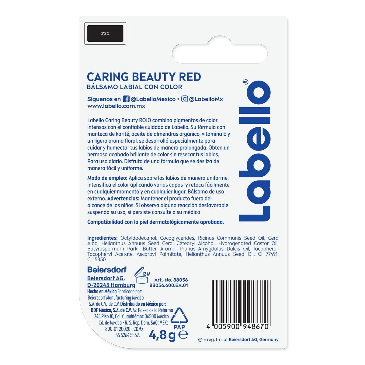 Labello Pomada Bel Rojo 5.5ml image number null