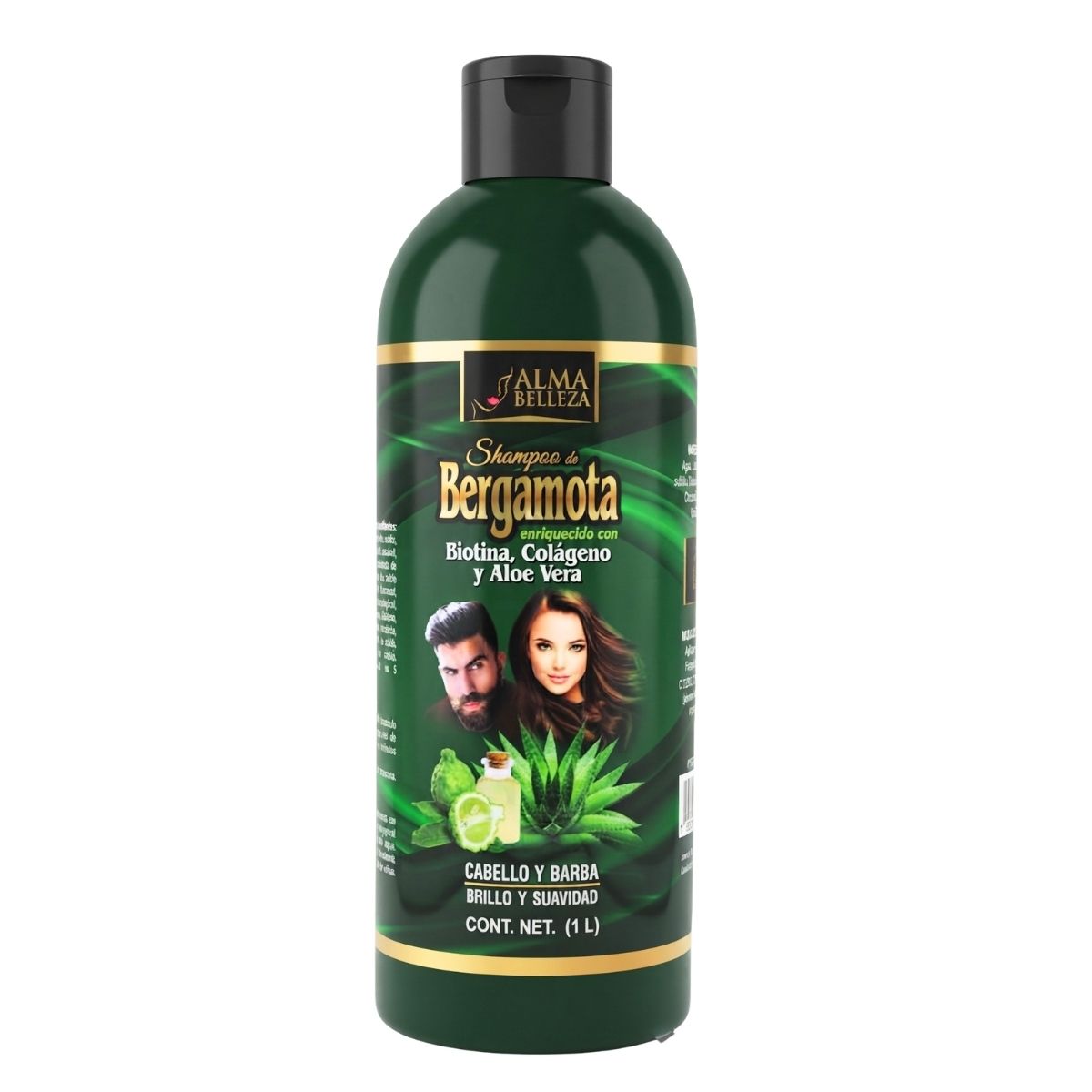 Shampoo Bergamota con Biotina, Col&aacute;geno y Aloe Vera 1 L image number null
