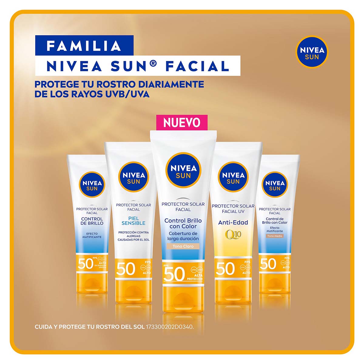 Nivea Protector Solar Facial Control Brillo Tono Claro 50ml image number null