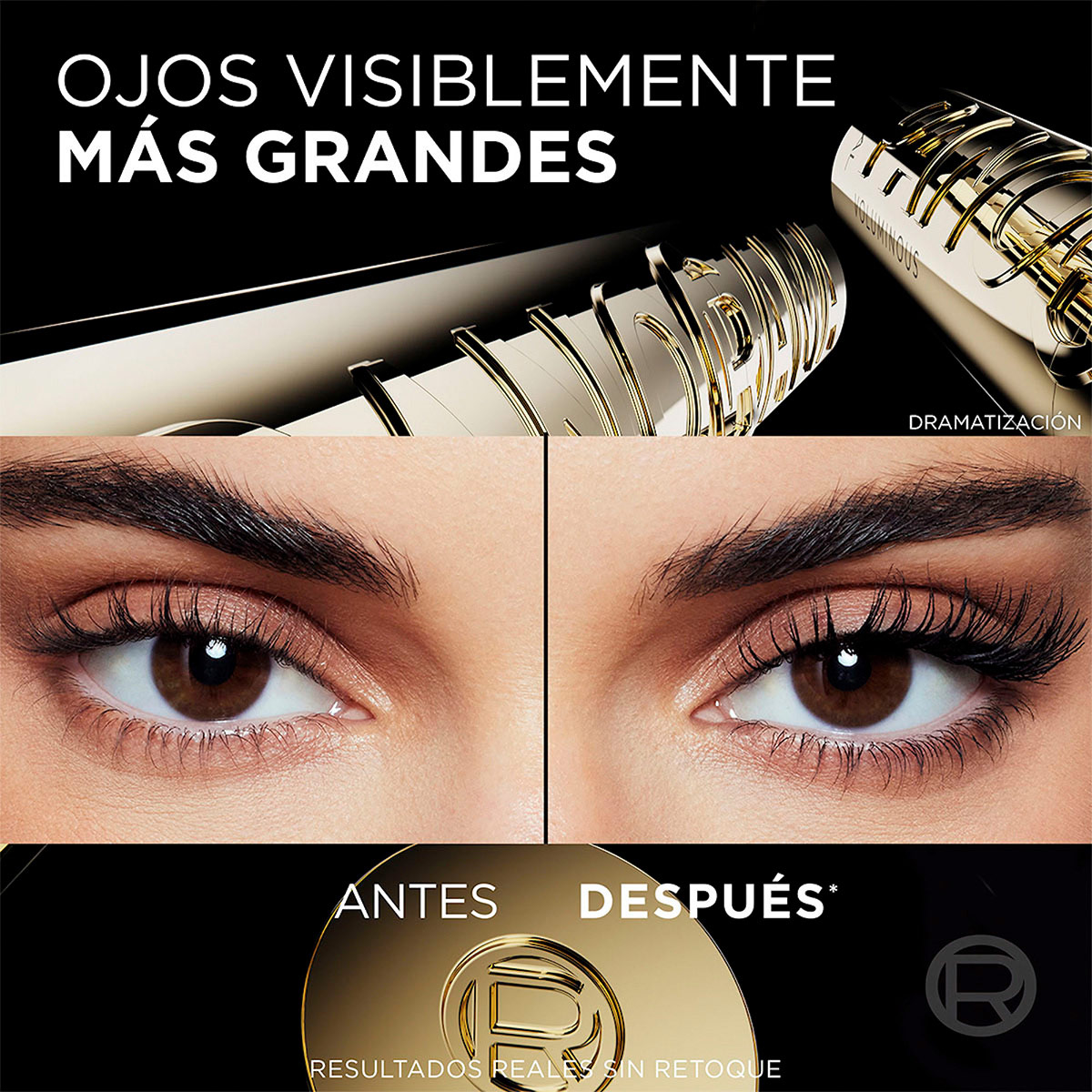 L'or&eacute;al Paris M&aacute;scara De Pesta&ntilde;as Panorama Black A Prueba De Agua image number null