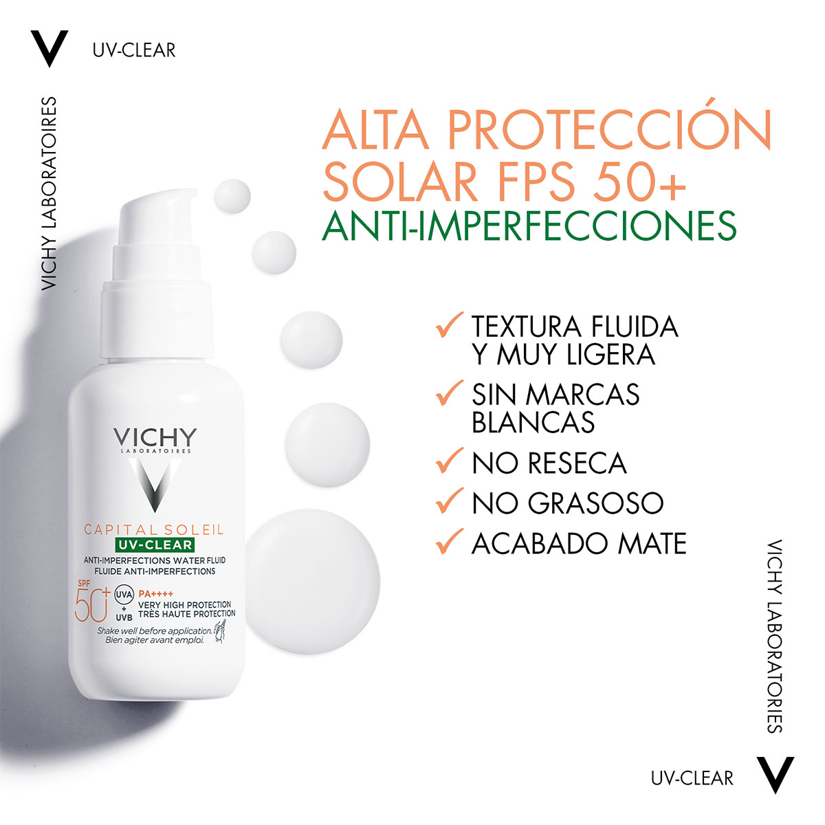Vichy Protector Solar Anti Imperfecciones Uv Clear Fps 50+ image number null