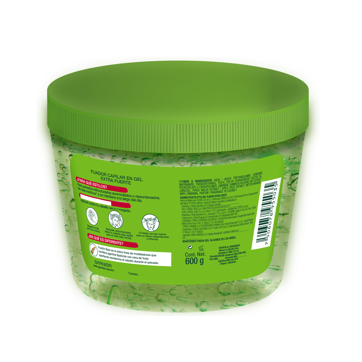 Garnier Fructis Style Gel Tarro Extra Fuerte 600 G image number null