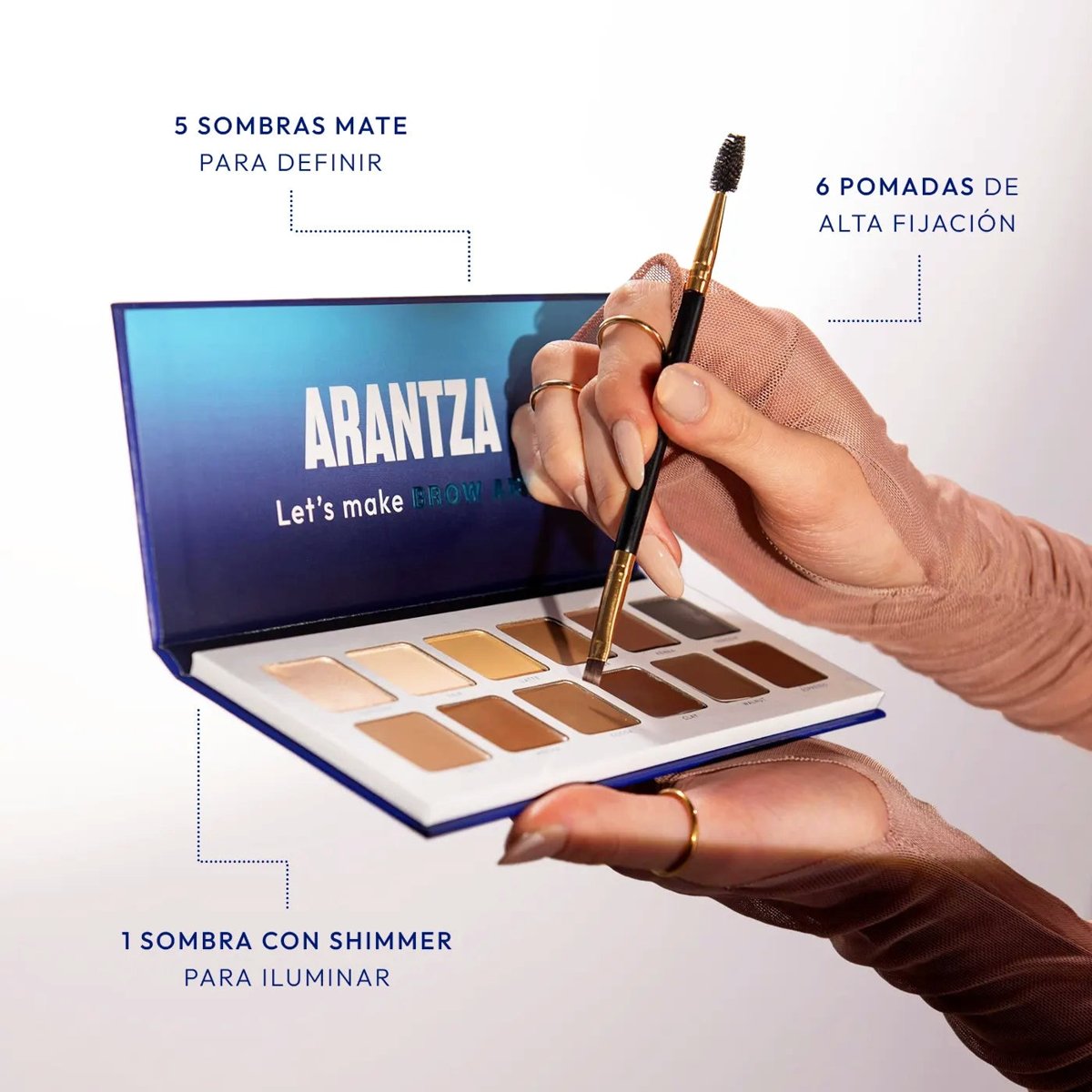 Arantza Cosmetics Paleta Para Cejas 6 Tonos Brow Artist image number null
