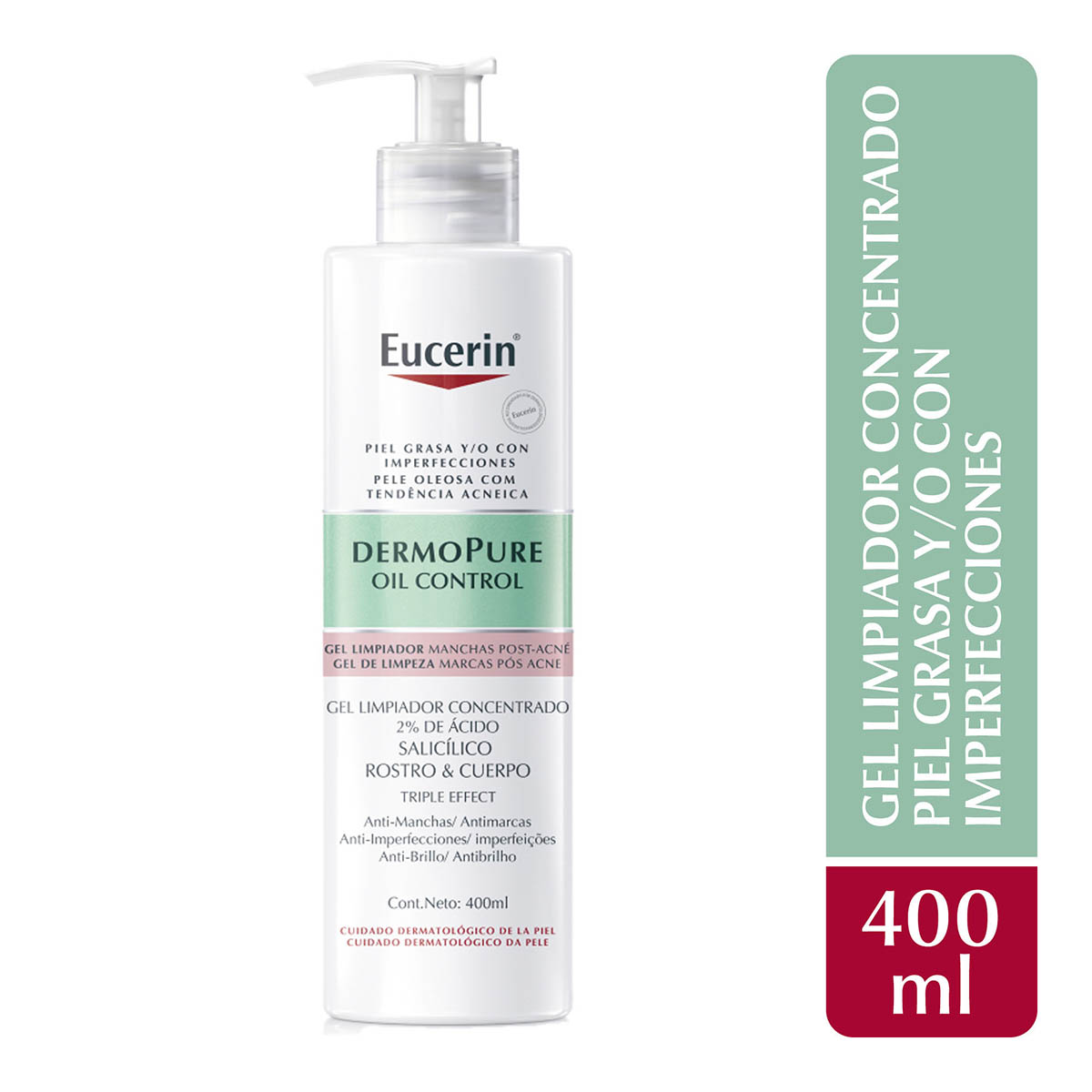 Eucerin Gel Limpiador 3effect Dermopure Anti Manchas Para Piel Grasa De 400 Ml image number null