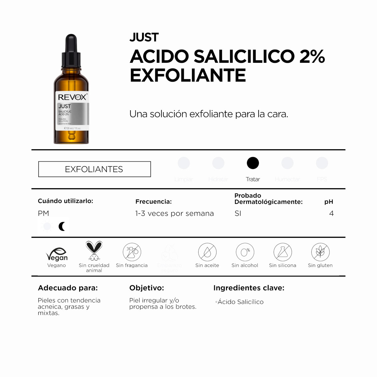 Revox B77 Just &Aacute;cido Salic&iacute;lico 2% Soluci&oacute;n Exfoliante 30 Ml image number null