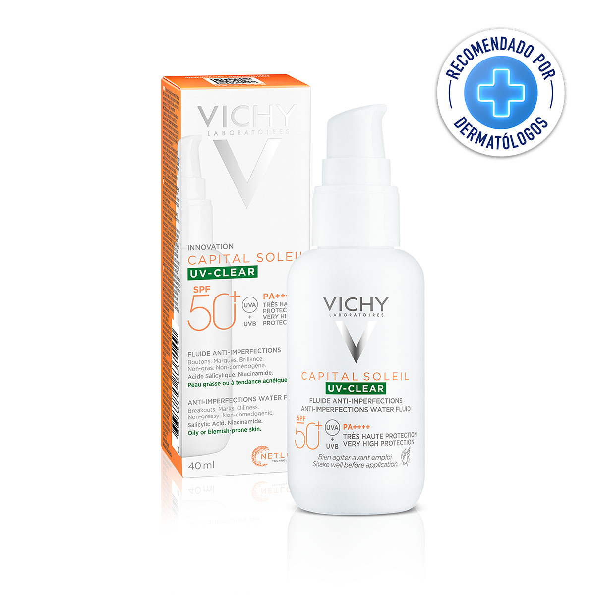 Vichy Protector Solar Anti Imperfecciones Uv Clear Fps 50+ image number null
