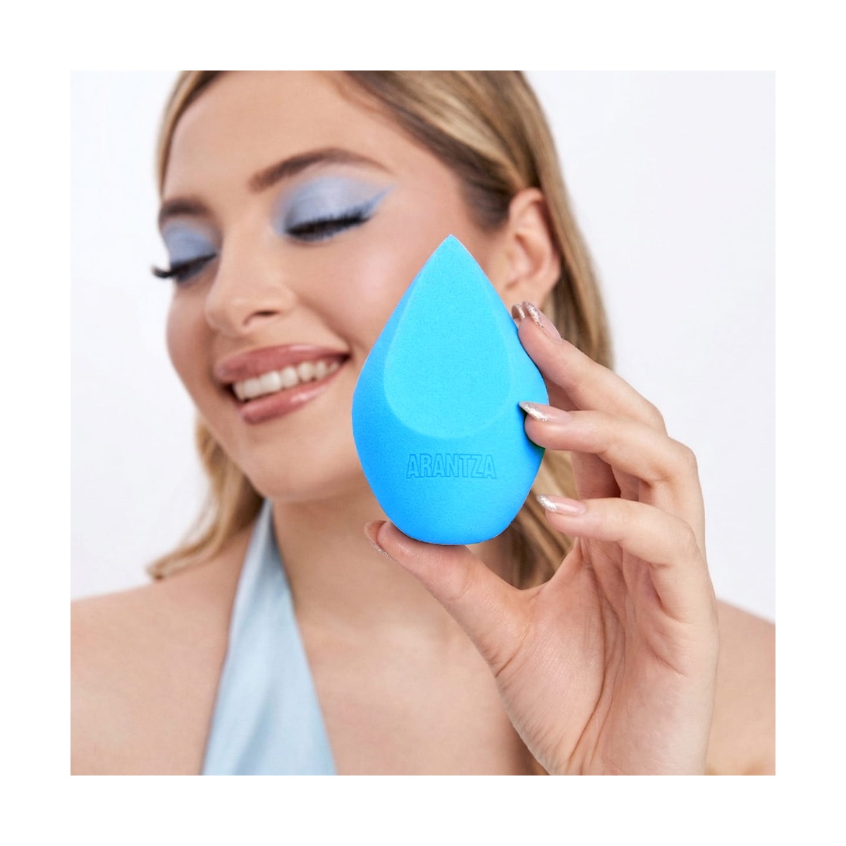 HD Blender Esponja de Maquillaje L&aacute;tex Free Baby Blue image number null