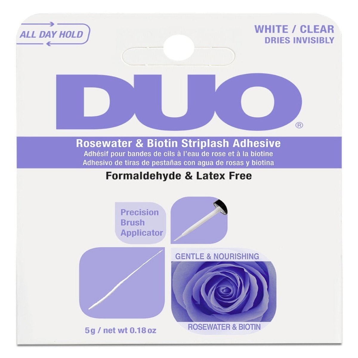 Duo Adhesivo Para Pesta&ntilde;as Rosewater Biotin Striplash White Clear image number null