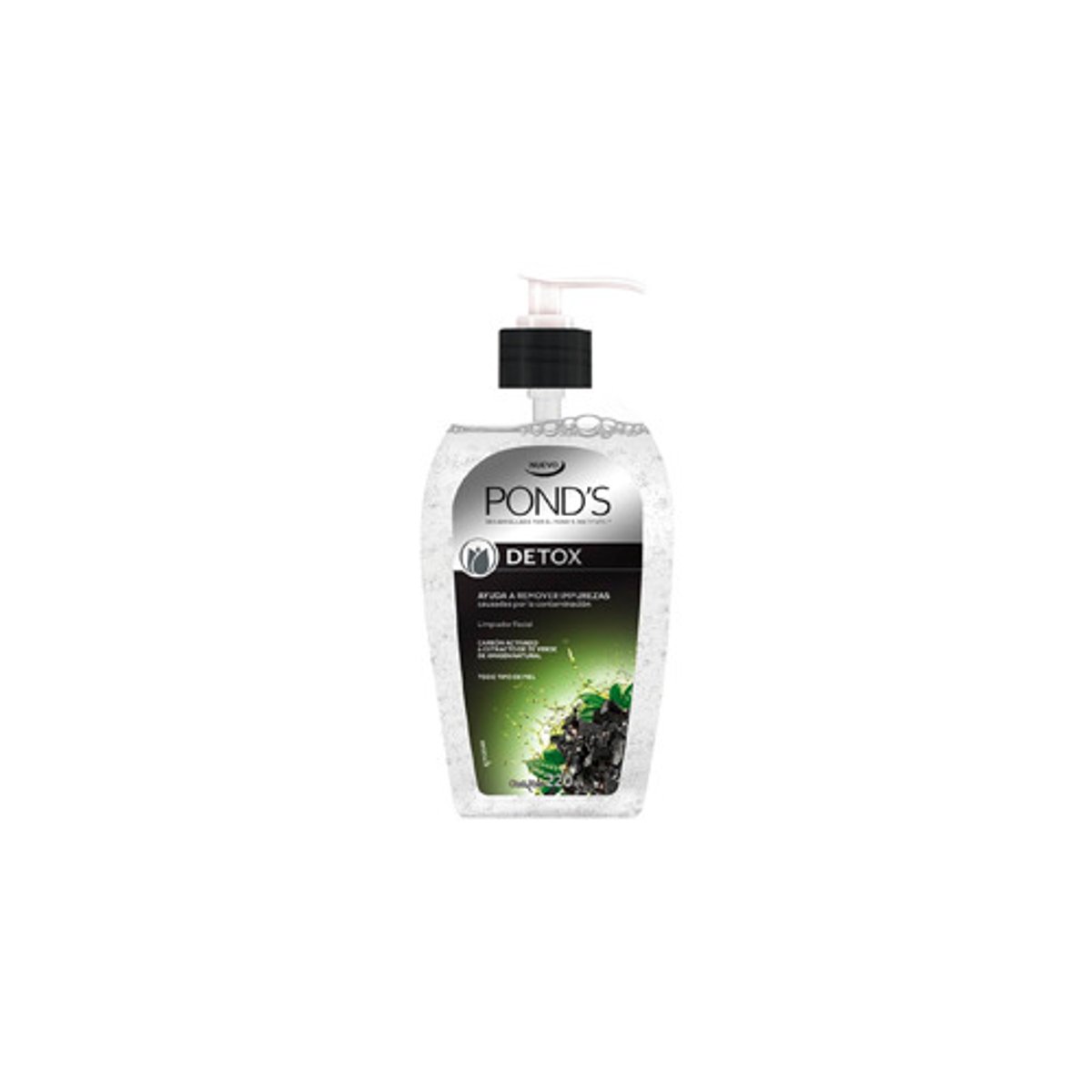 Pond's Limpiador Facial Detox Carb&oacute;n Activado 220 Ml image number null