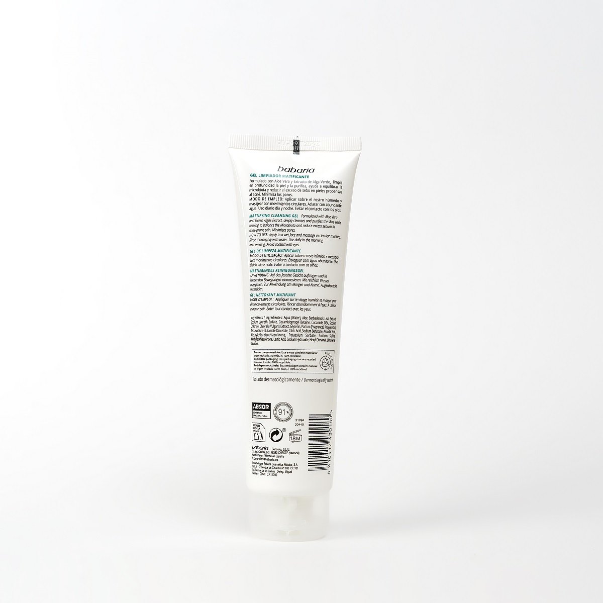 Babaria Gel Limpiador Matificante 150 Ml image number null