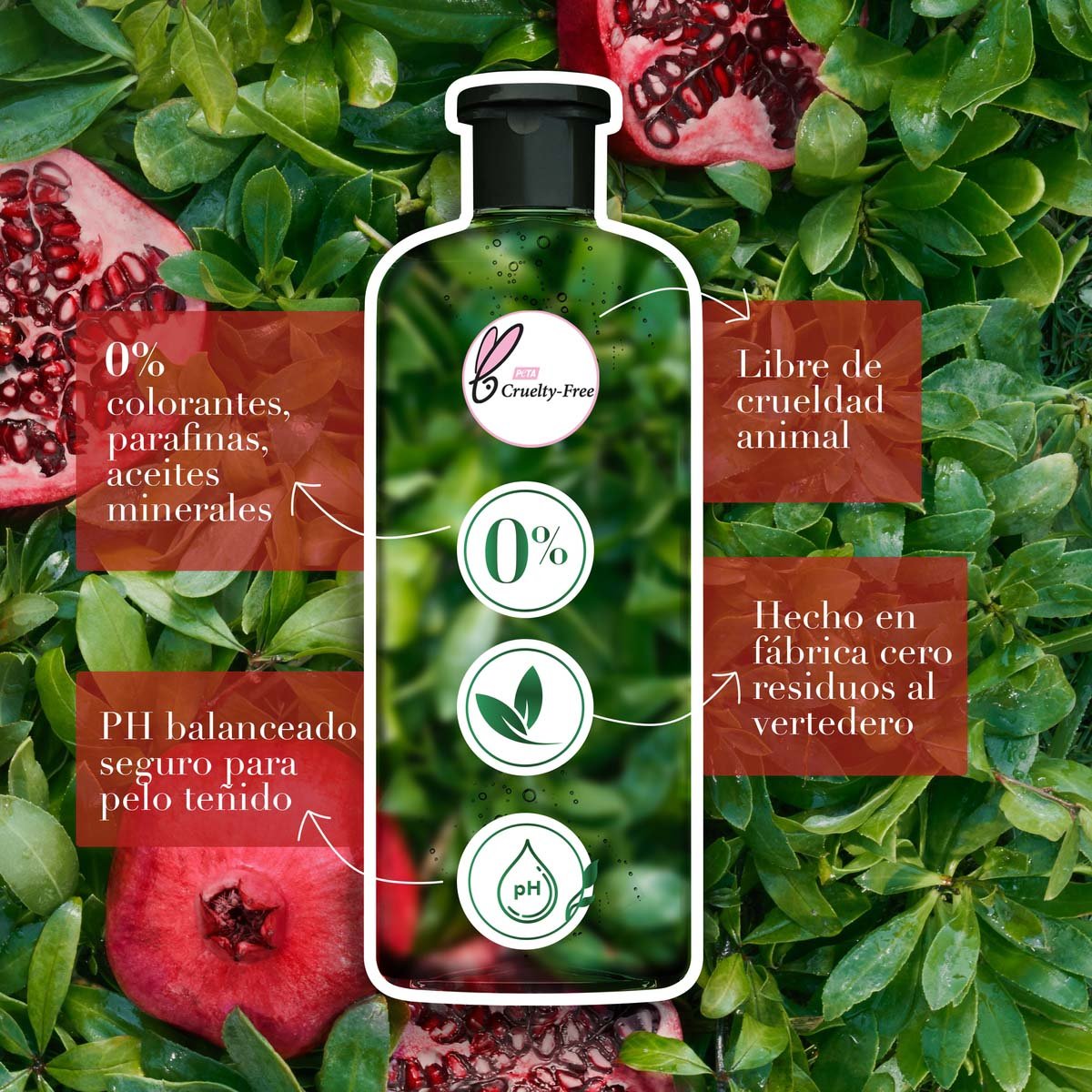 Herbal Essences Pelo Largo Granada & Prote&iacute;na Vegana Acondicionador 400 Ml image number null