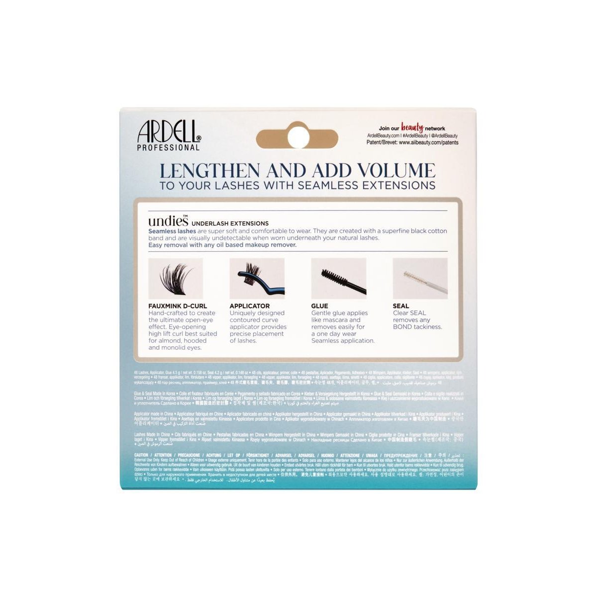 Ardell Seamless Extensiones De Pesta&ntilde;as Inferiores Fauxmink D Curl image number null