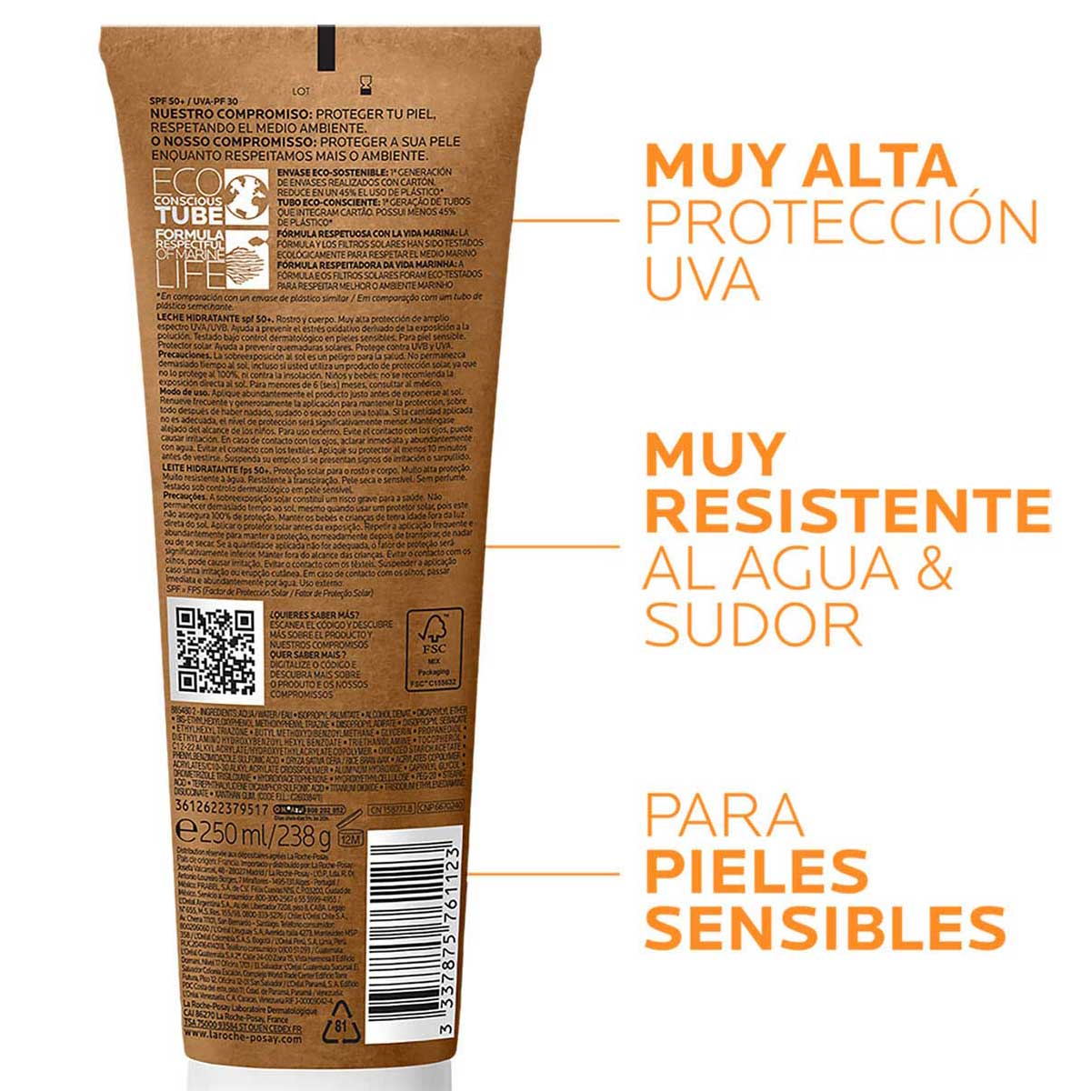 La Roche Posay Anthelios Leche Hidratante Fps 50+ Envase Eco-sostenible 250ml image number null