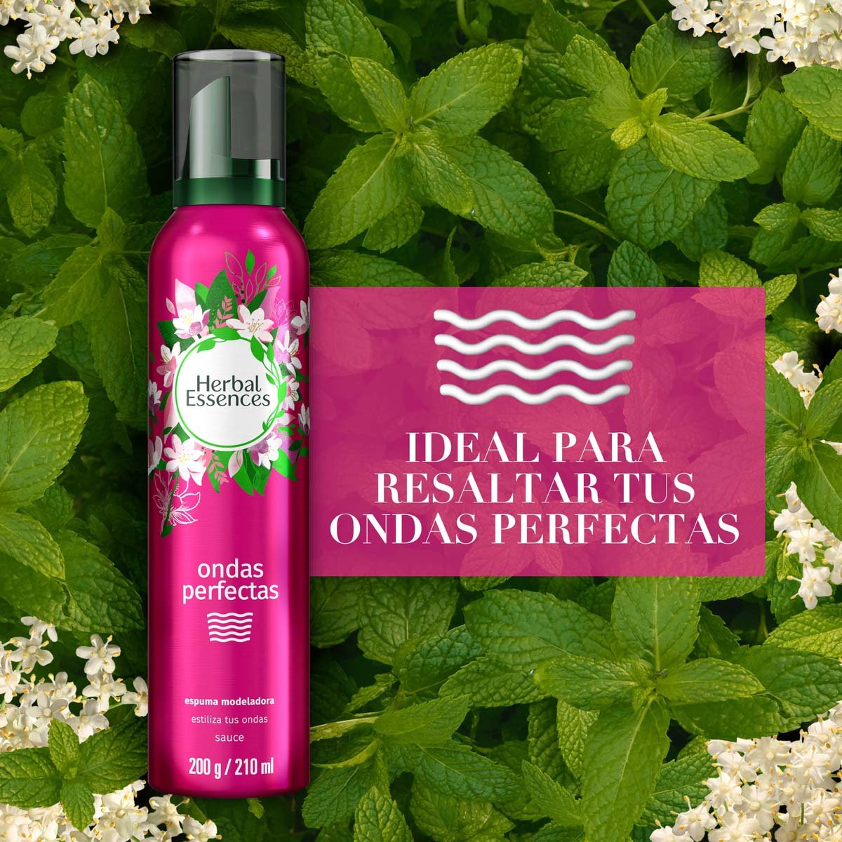 Herbal Essences Mousse Ondas Perfectas 200g Espuma Modeladora image number null