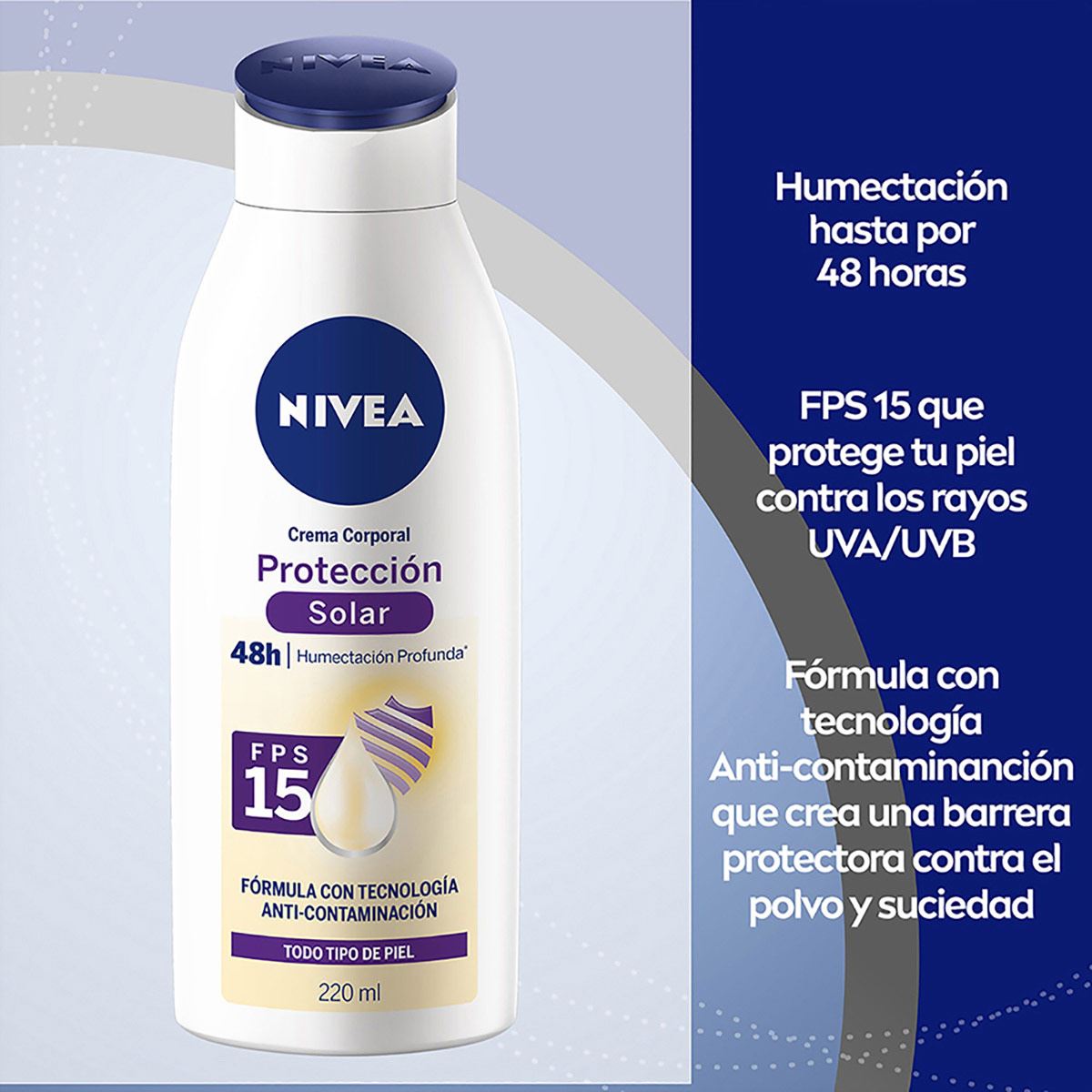 Nivea Crema Corporal Con Protecci&oacute;n Solar Fps15 Humectaci&oacute;n Profunda 220 Ml image number null