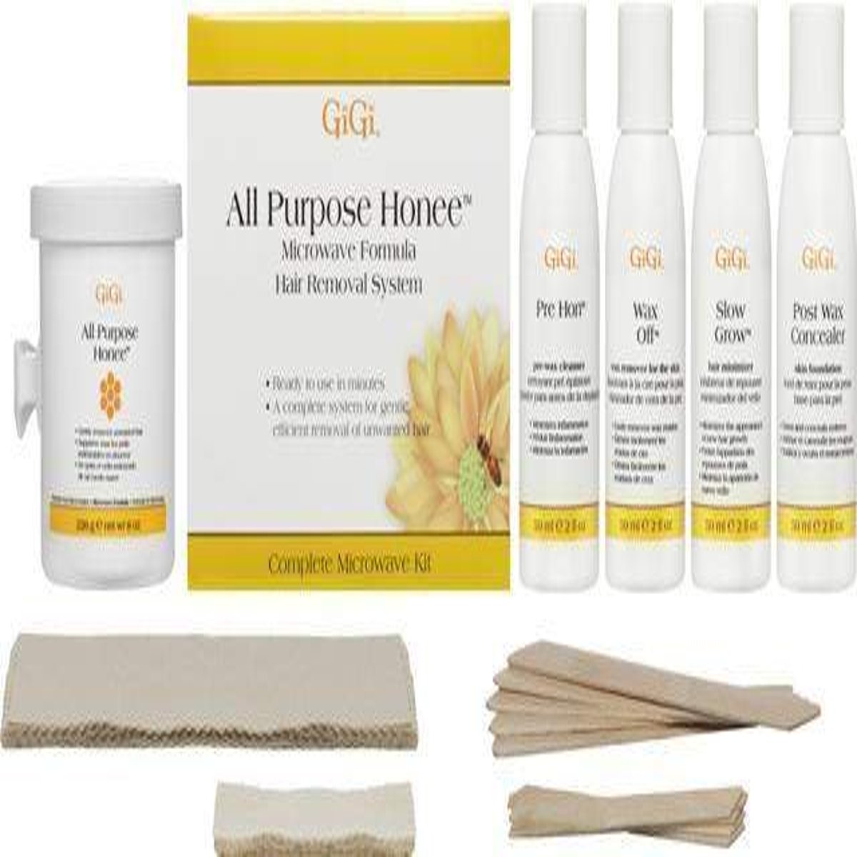 Gigi Kit Depilaci&oacute;n Cera Miel Microondas Completo 8 Oz image number null