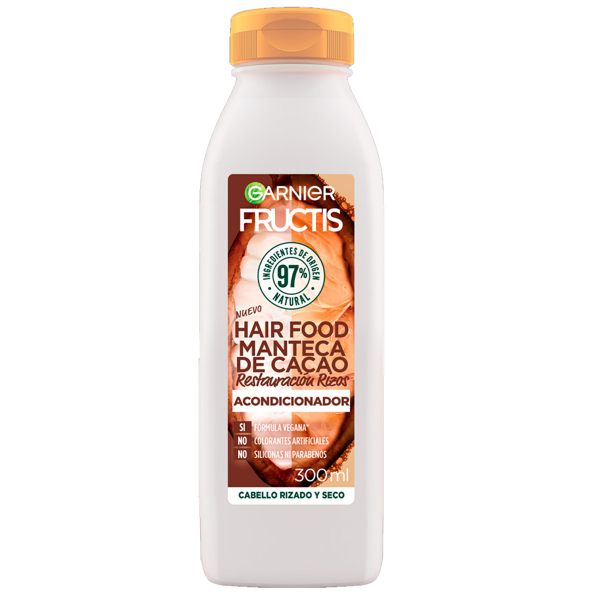 Garnier Fructis Acondicionador Hairfood Manteca De Cacao Para Cabello Rizado 300 Ml image number null