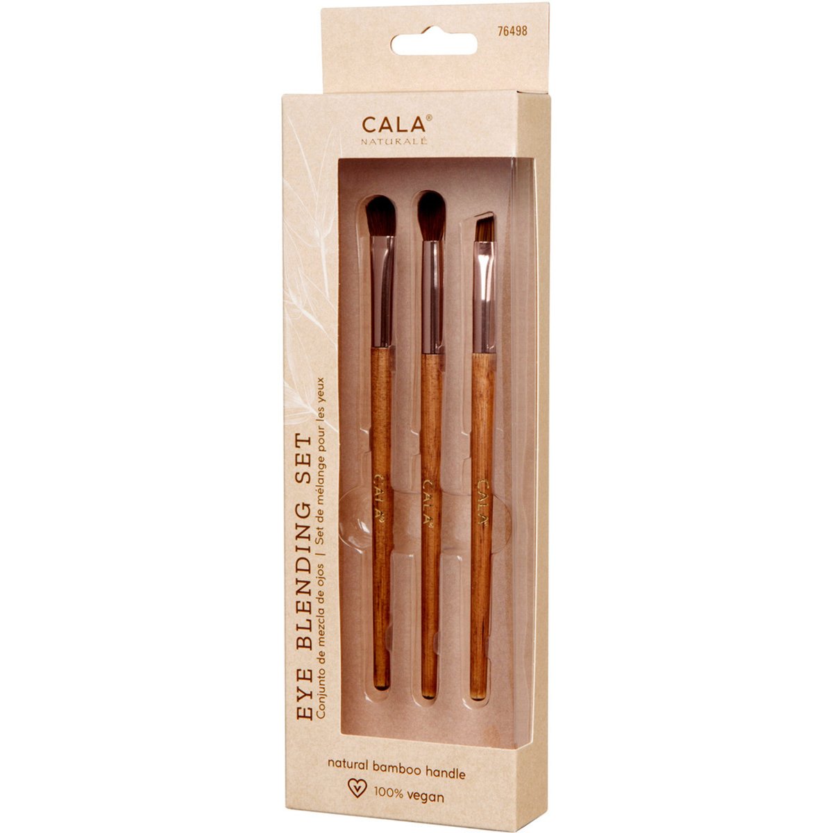 Cala Set 3 Brochas Difuminado Ojos Bamboo Dark Eco Vegan image number null