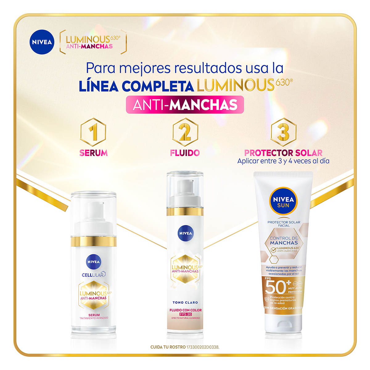 Nivea Luminous 630 Crema Fluido Anti Manchas Tono Claro 40ml image number null