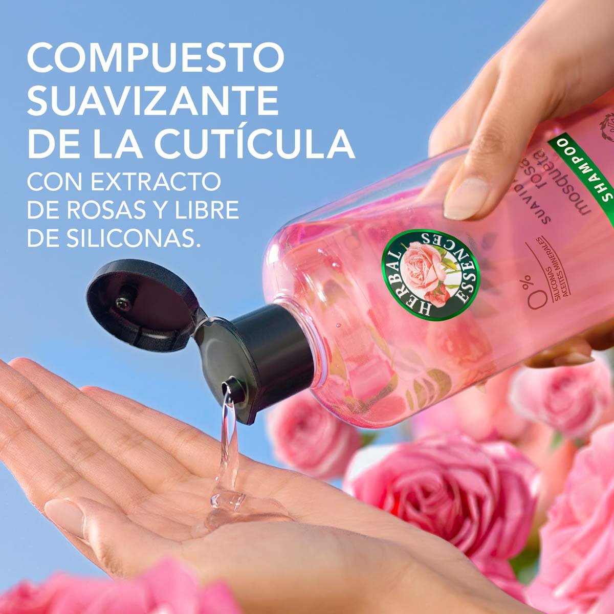 Herbal Essences Shampoo Suavidad Rosa Mosqueta Para M&aacute;s Brillo Y Suavidad 400 Ml image number null