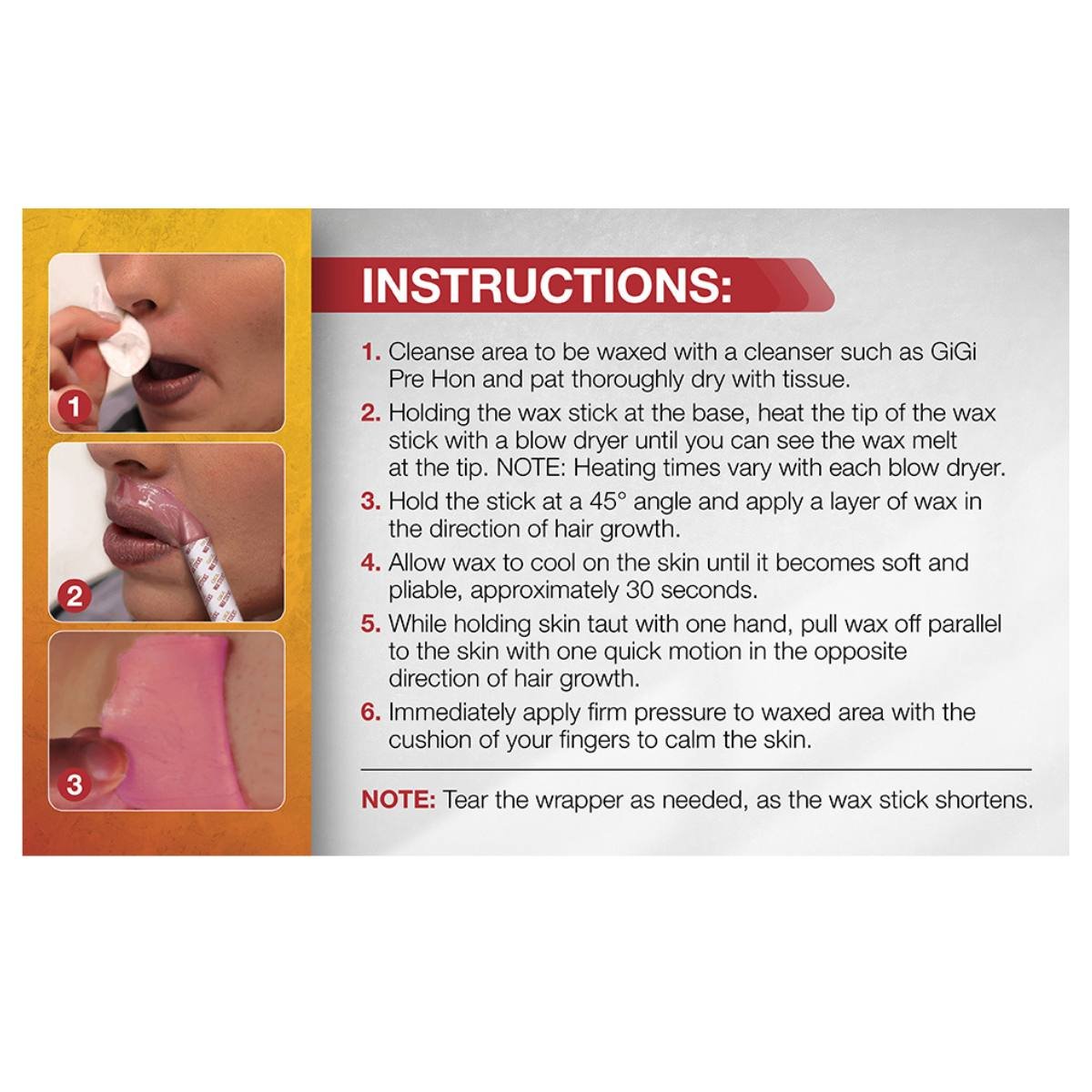 Gigi Wax Sticks Cera Dura Facial Y Cejas 2 Pzas image number null