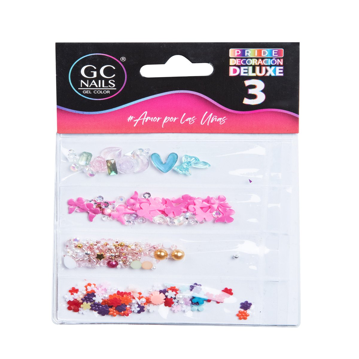 Gc Nails Decoraci&oacute;n U&ntilde;as Deluxe Modelo #3 Set Estilo Llamativo image number null