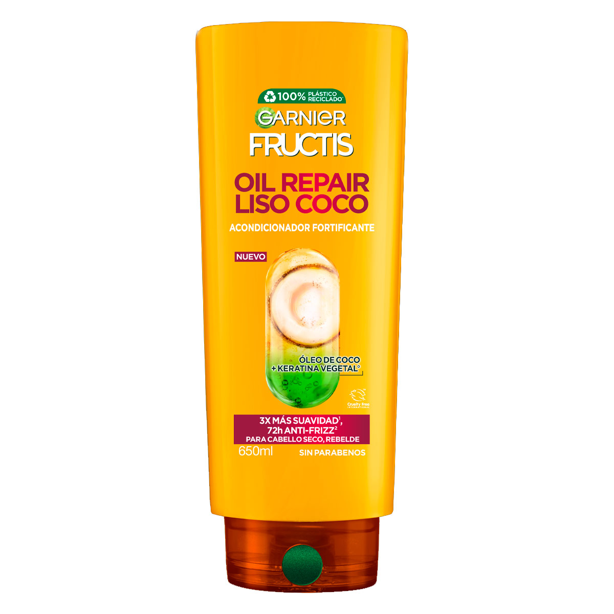 Garnier Fructis Acondicionador Oil Repair Liso Coco 650 Ml image number null