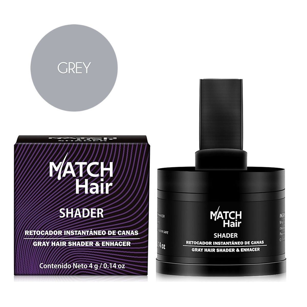 Match Hair Retocador Capilar Gris 4g 1pc Semipermanente image number null