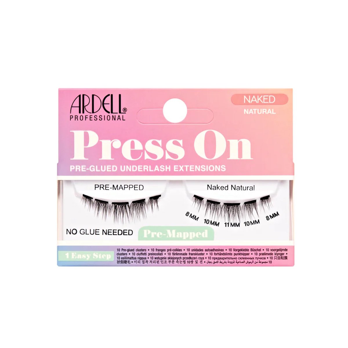Ardell Pesta&ntilde;as Postizas Press On Pre Mapped Pre Glued Underlash image number null