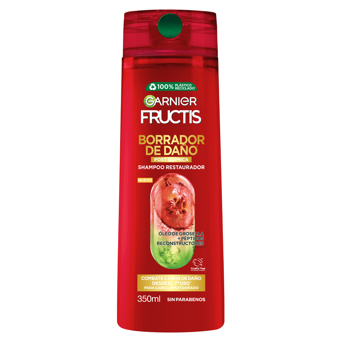 Garnier Fructis Borrador De Da&ntilde;o Post Qu&iacute;mica Shampoo 350 Ml image number null