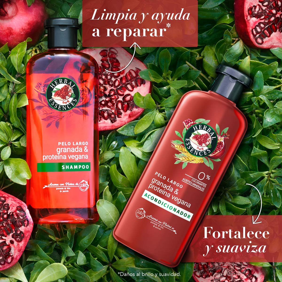 Herbal Essences Pelo Largo Granada & Prote&iacute;na Vegana Acondicionador 400 Ml image number null