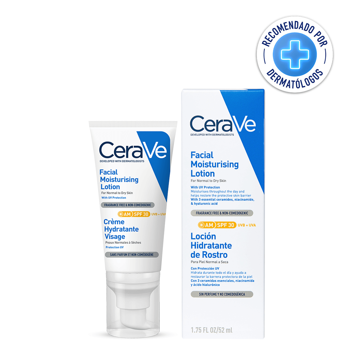 Cerave Loci&oacute;n Facial Hidratante Fps 30 Piel Seca 52ml image number null