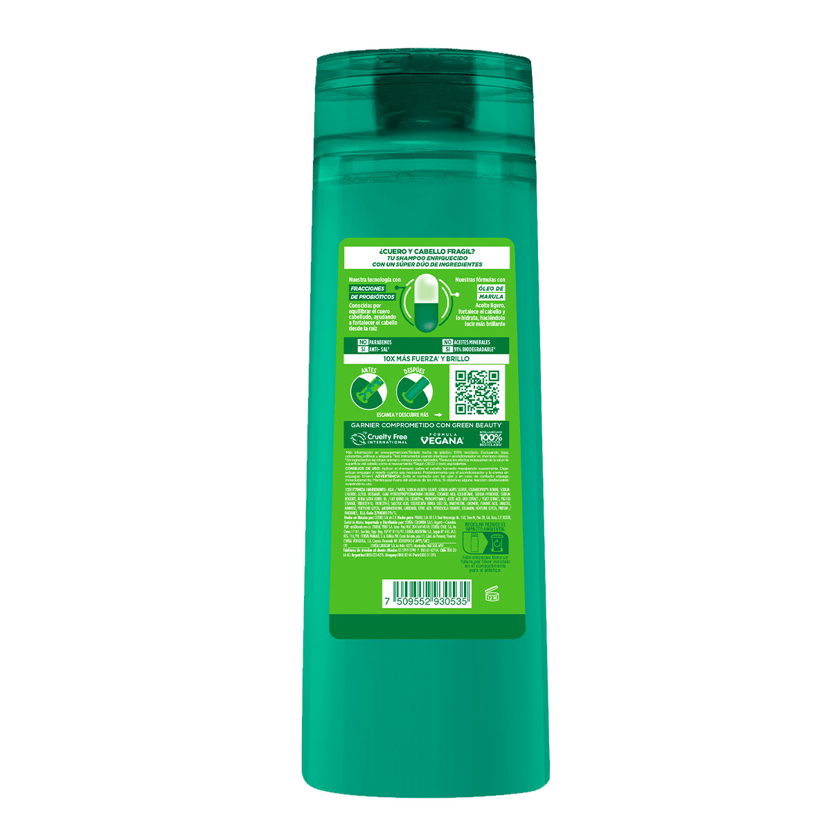 Garnier Fructis Shampoo Probi&oacute;ticos Fuerza 350 Ml image number null