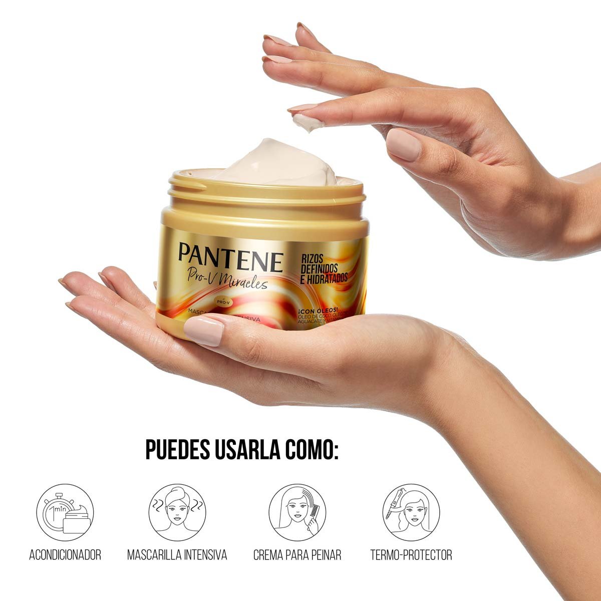 Pantene Tratamiento Capilar 300ml Rizos Definidos Y Control Frizz image number null