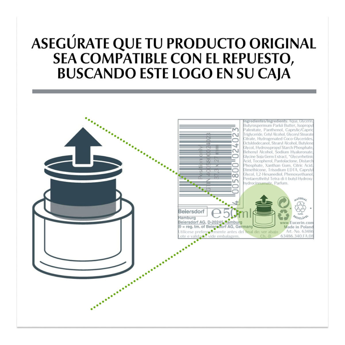 Eucerin Hyaluron Filler Crema D&iacute;a Fps15 Refill 50 Ml image number null