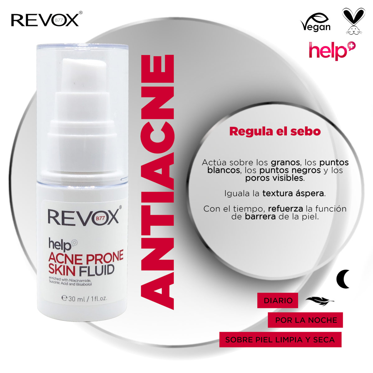 Revox B77 Help Fluido Para Pieles Propensas Al Acn&eacute; 30 Ml image number null