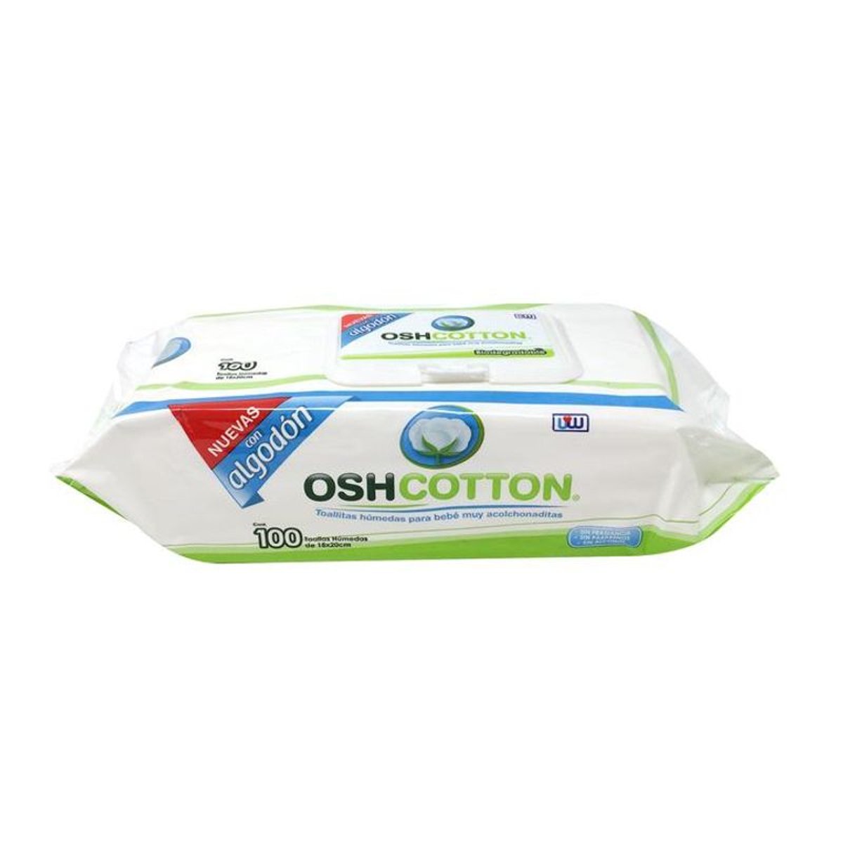 Oshcotton Toallitas H&uacute;medas Para Beb&eacute; Aloe Vera 100 Pzas image number null