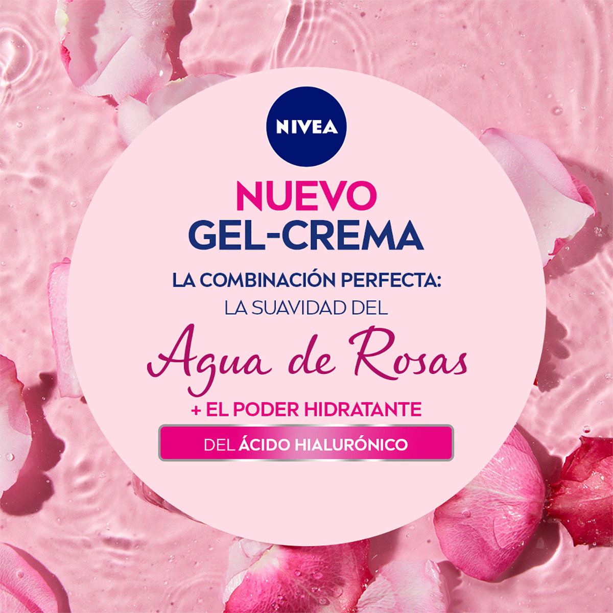 Nivea Gel Crema Hidratante Facial Agua De Rosas 50 Ml image number null