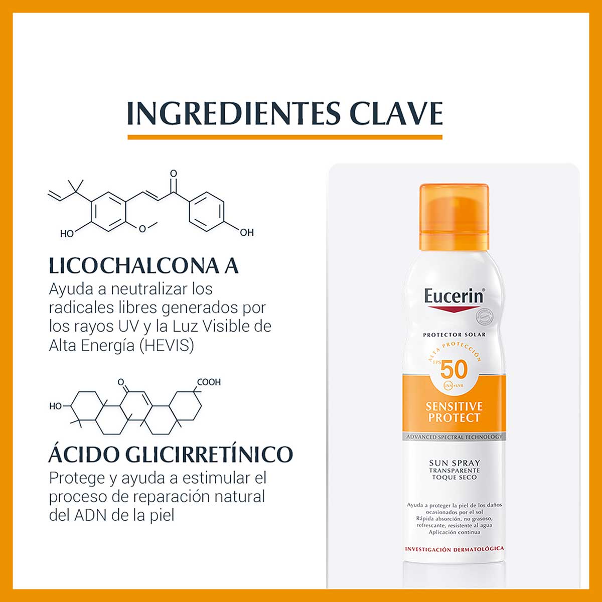 Eucerin Sun Protector Solar Corporal Spray Toque Seco Fps 50 De 200 Ml image number null